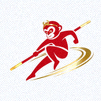 悟空体育官方网站Logo - 橙色与深蓝色设计的体育标志